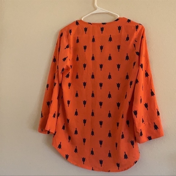 Pomelo Stitch Fix Orange Tulip Blouse Size: XS - Picture 4 of 5